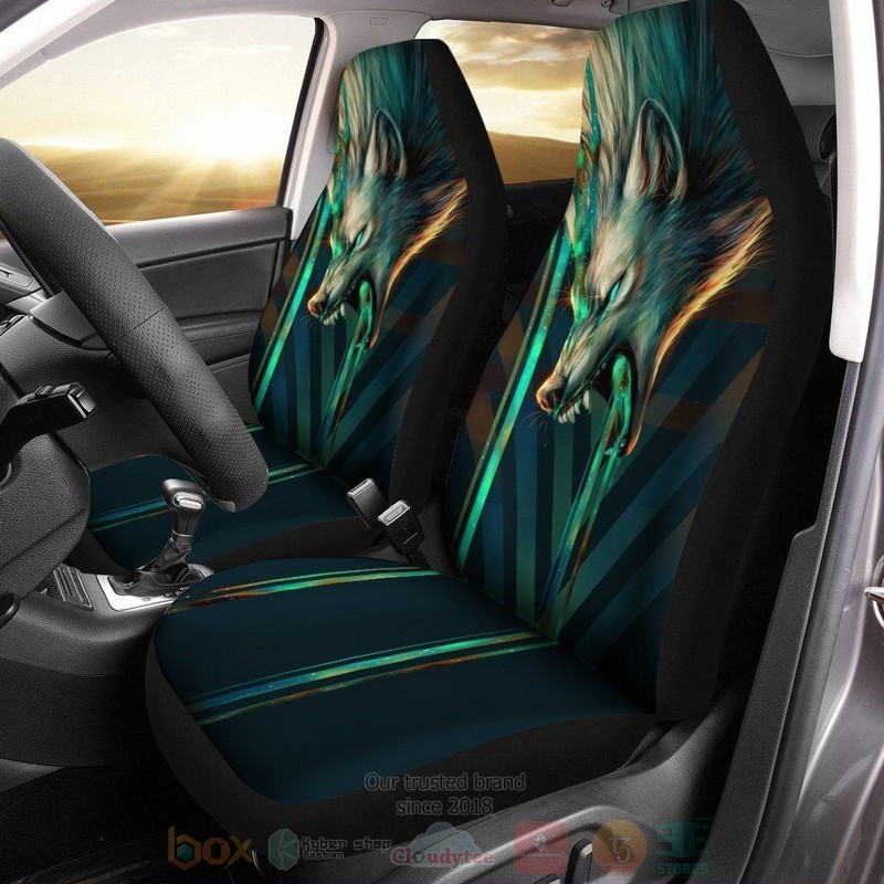 HOT Wolf Fantasy Art Wolf Car Seat Cover 6