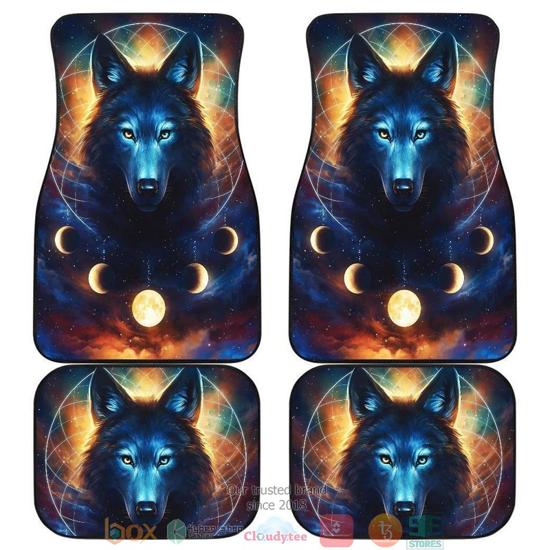 BEST Red Wolf Angry Hunting Car Floor Mat 10