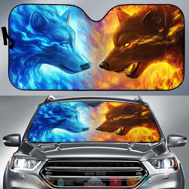 BEST Wolf Ice And Fire 3D Car Sunshades 7