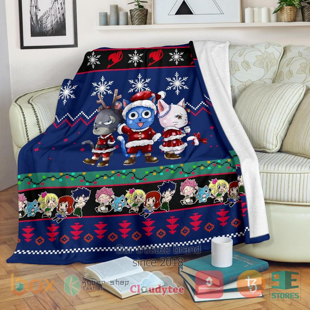 HOT Blue Fairy Tail Christmas Blanket 16