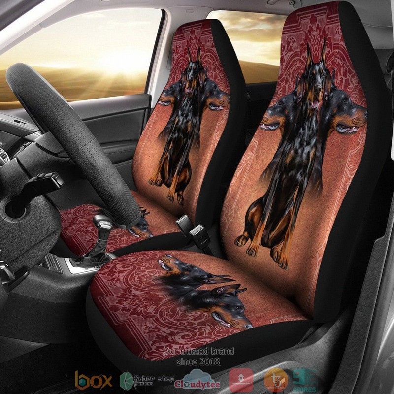 BEST Funny Doberman Dog Car Seat Cover 8