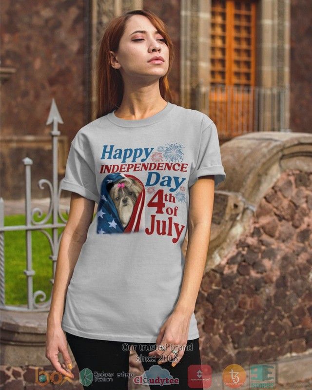 Female Shih Tzu Happy Independence Day 4th of July shirt, sweatshirt 16