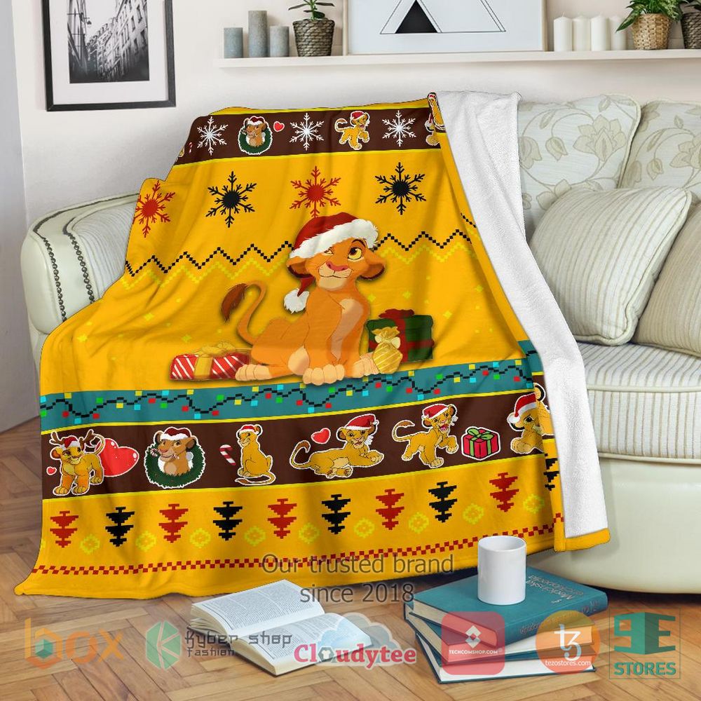 HOT Lion King Yellow Christmas Blanket 16