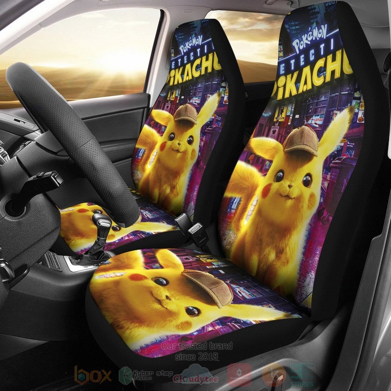 HOT Pikachu Detective Pokemon Car Seat Cover 12