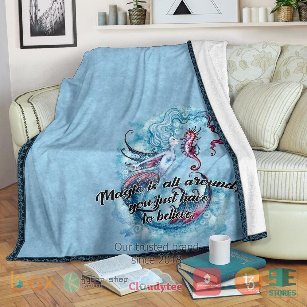 HOT Magic Around You Mermaid For Mermaid Lover Blanket 8