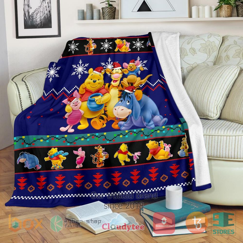 HOT Pooh and friends Christmas Blanket 8