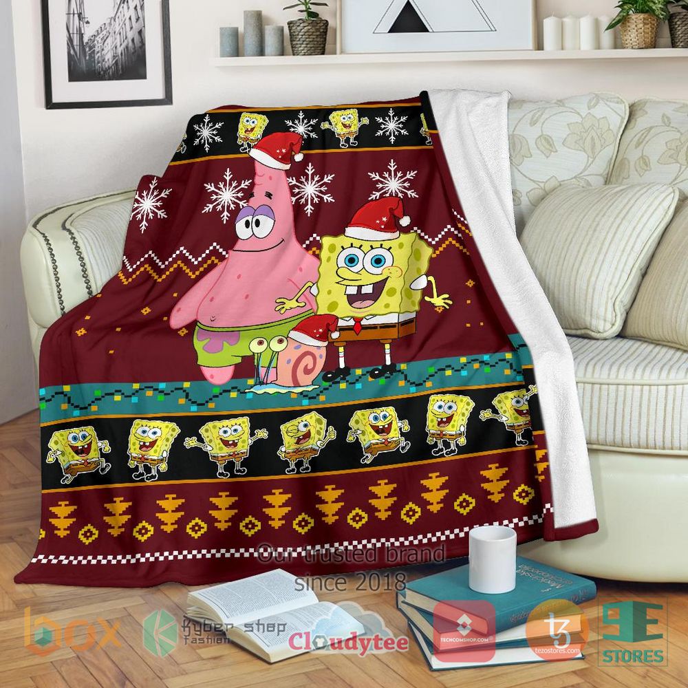 HOT Spongebob Christmas Blanket 17