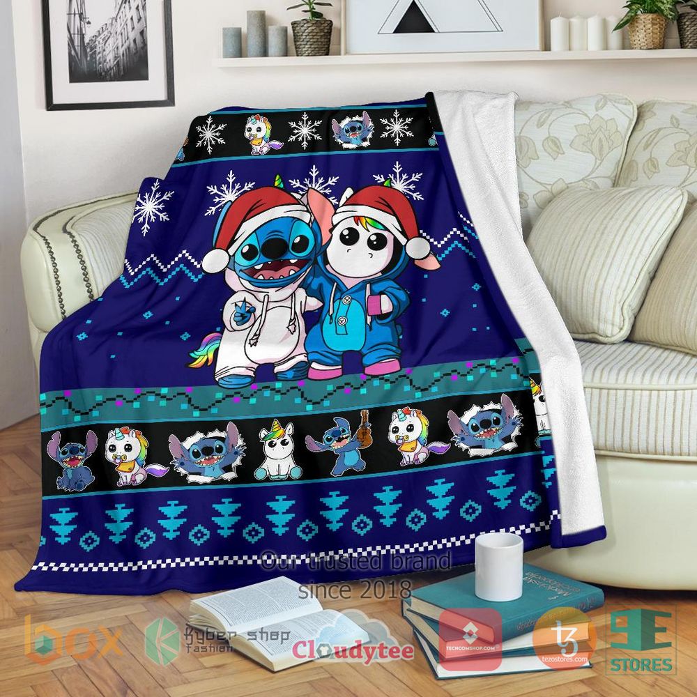 HOT Stitch Unicorn Christmas Blanket 16