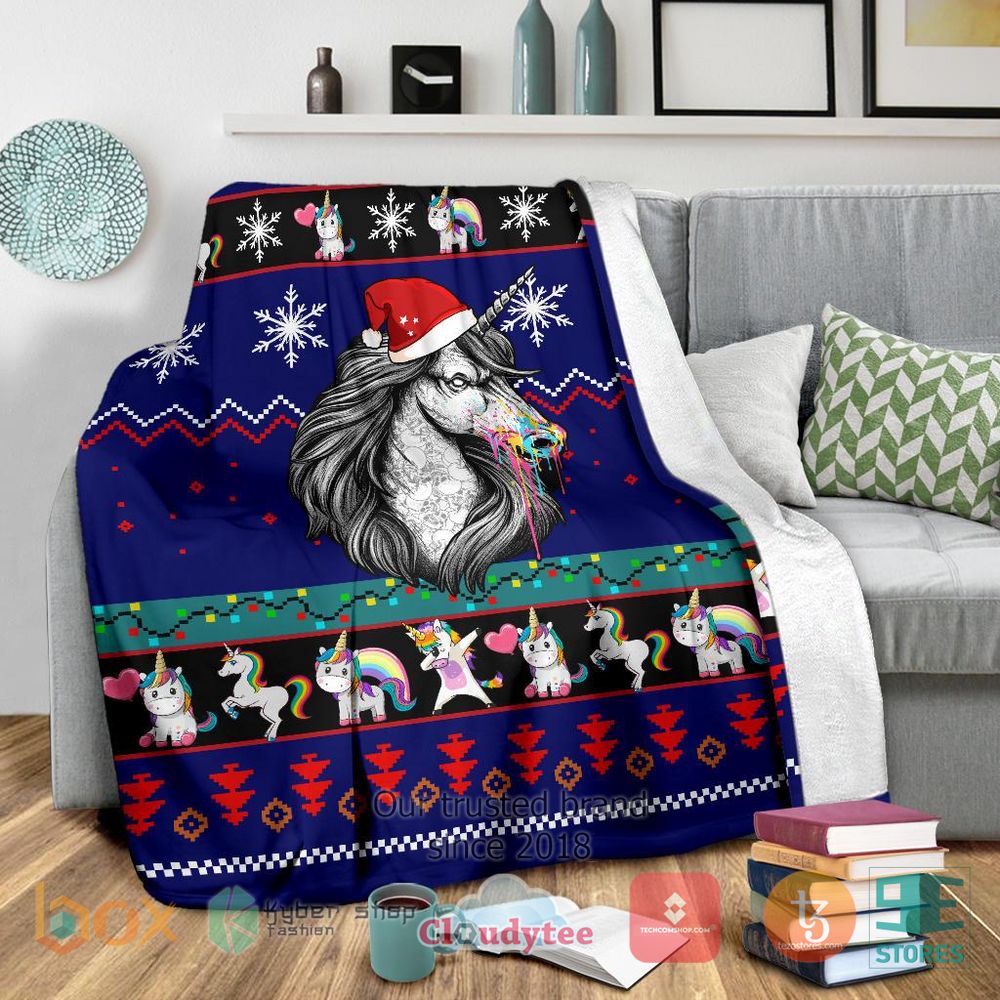 HOT Unicorn Christmas Blanket 3 HOT Unicorn Christmas Blanket - Image 3