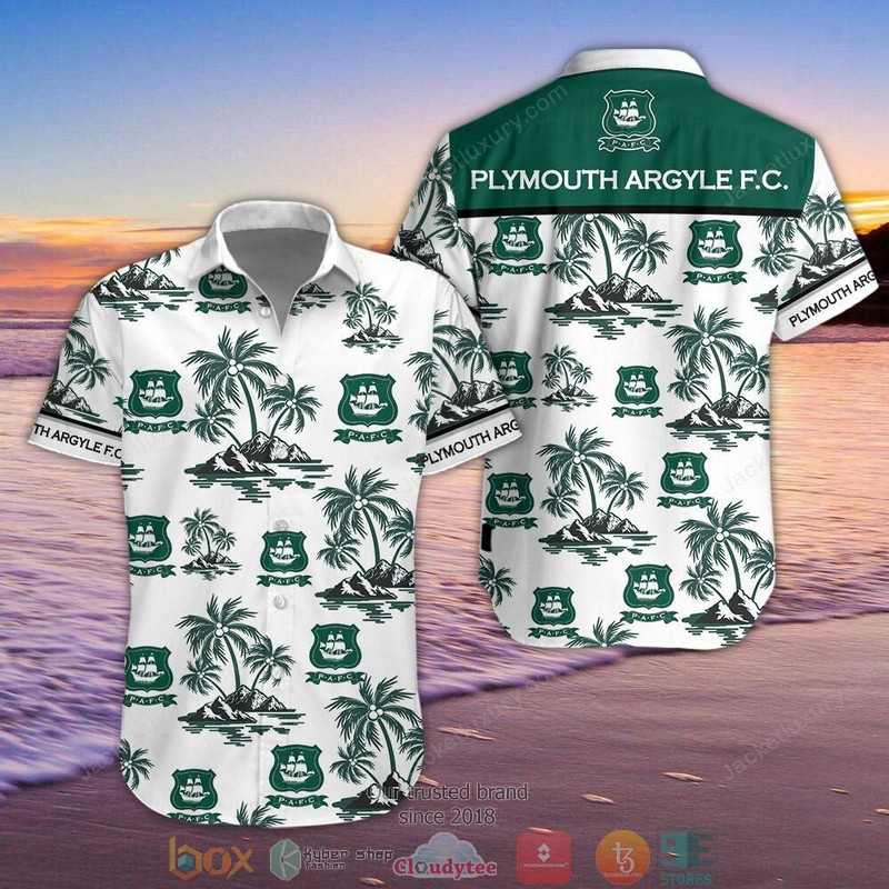 Plymouth Argyle 3D Hawaiian Shirt, Shorts 6