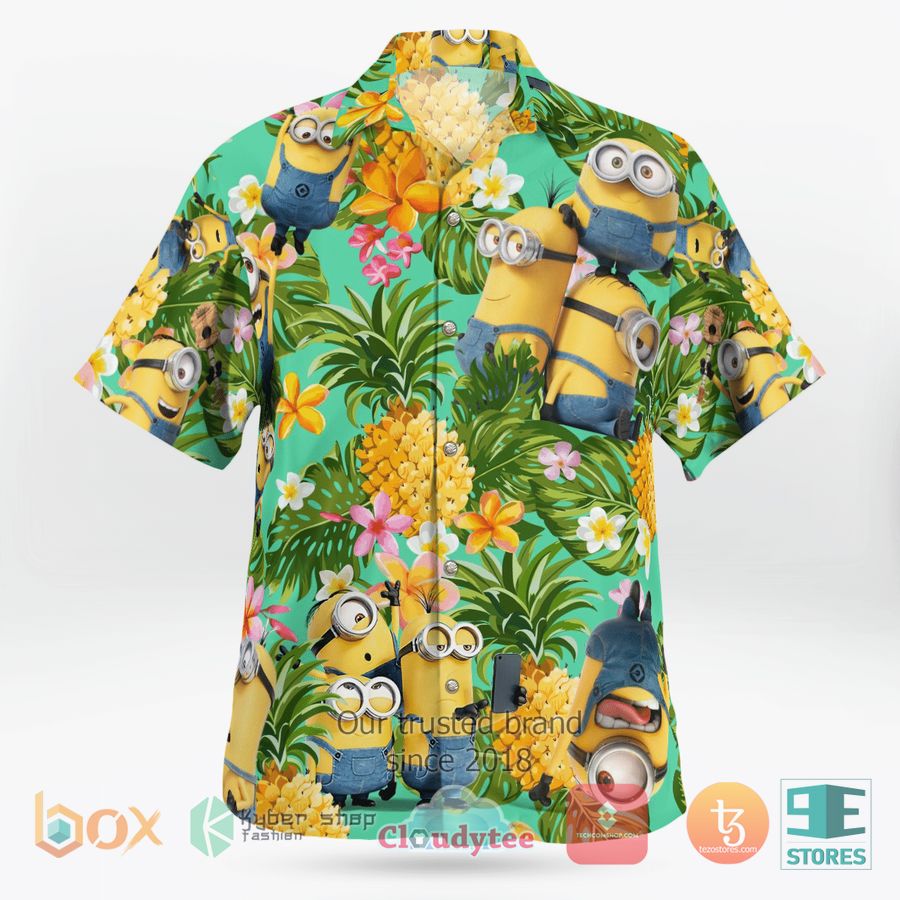 HOT 3D Minion Pineapple Tropical Hawaiian Shirt 3 HOT 3D Minion Pineapple Tropical Hawaiian Shirt - Image 3