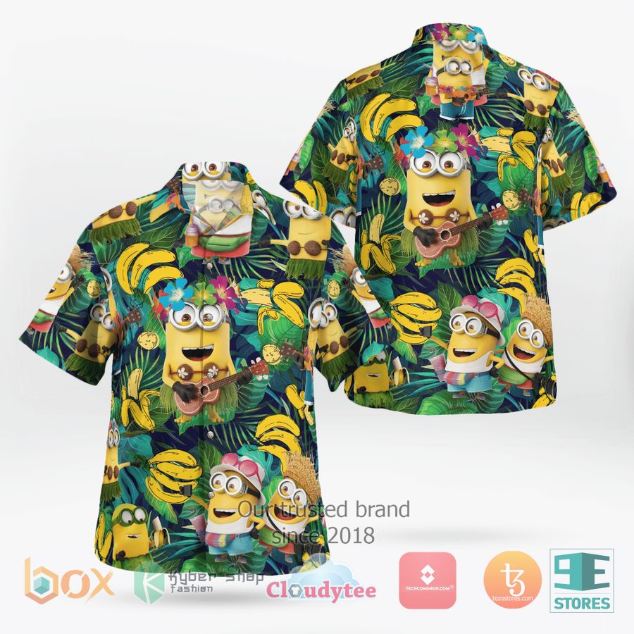 HOT 3D Minion Banana Tropical Hawaiian Shirt 8