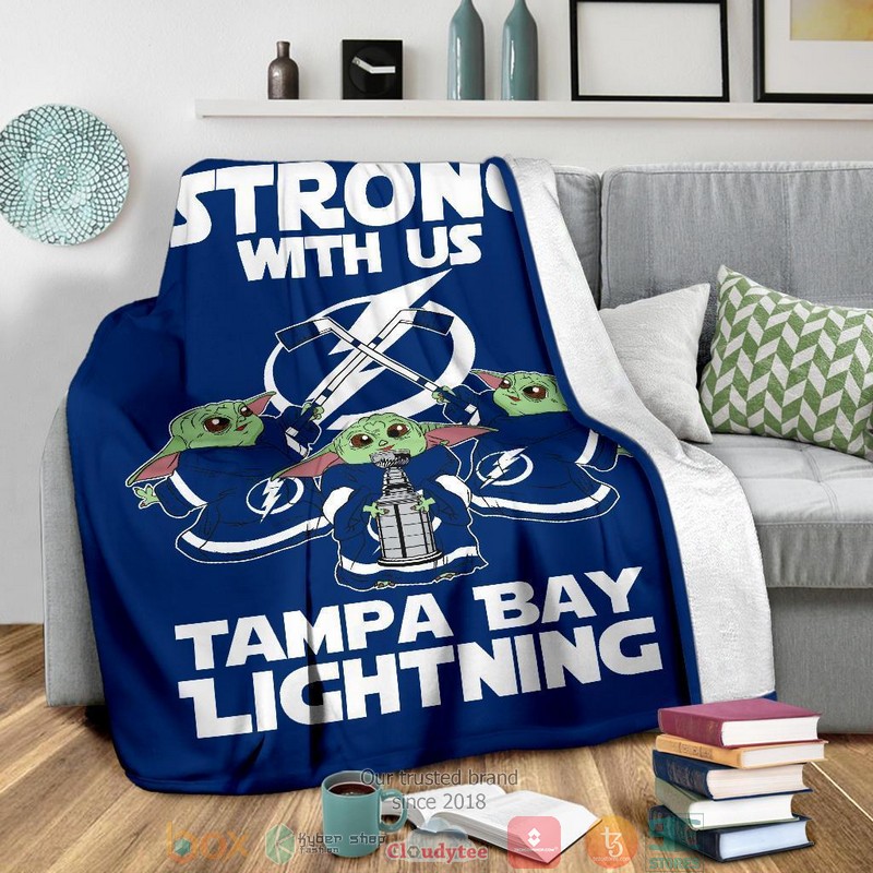 HOT Tampa Bay Lightning Baby Yoda Blanket 17