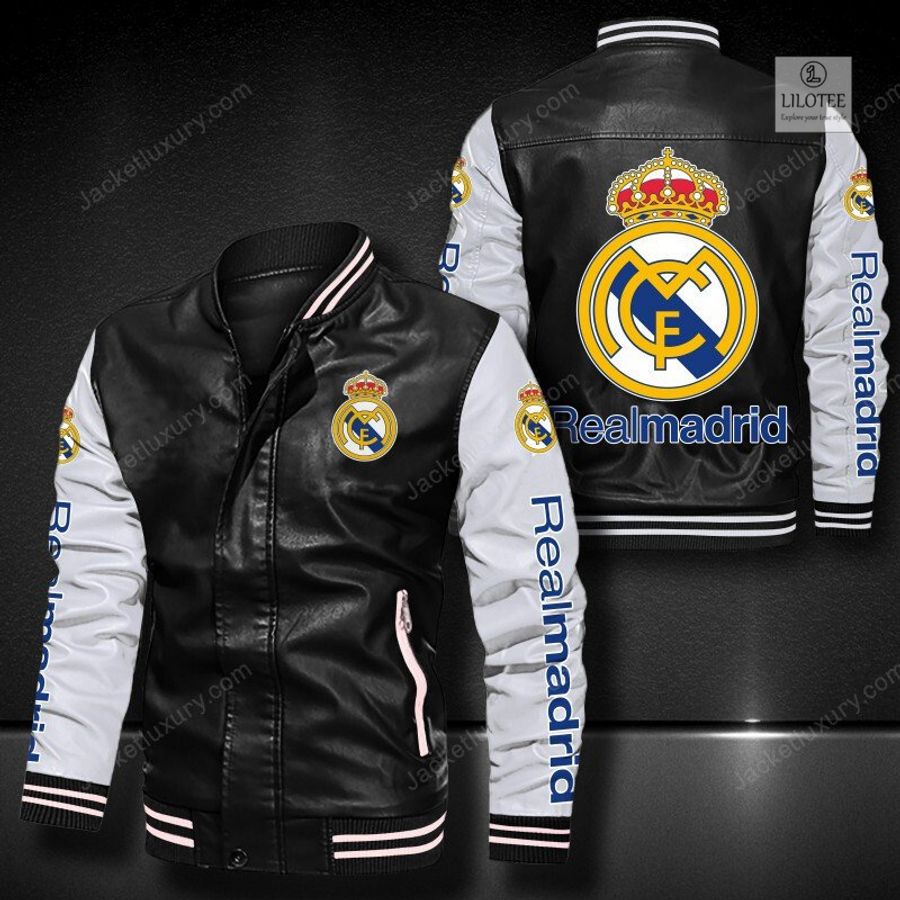 Real Madrid C.F. Bomber Leather Jacket 1