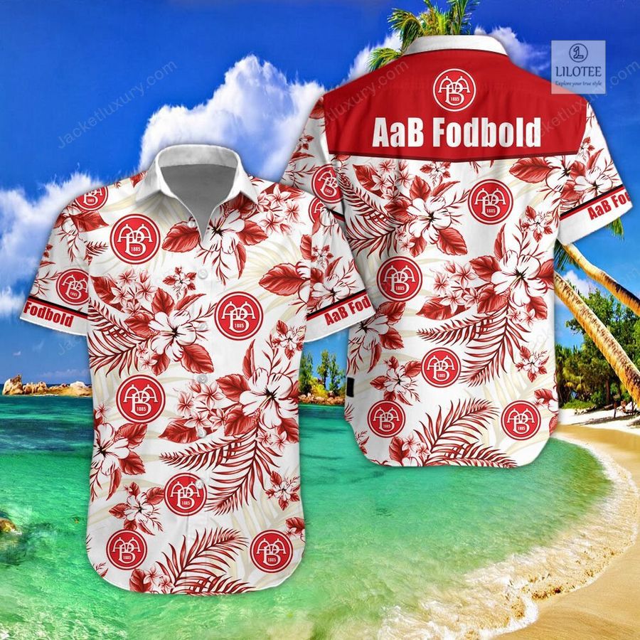 BEST AaB Fodbold Red Hawaiian Shirt, Short
