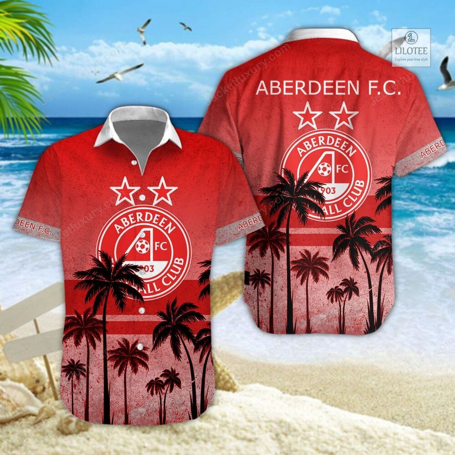 BEST Aberdeen Football Club Red Hawaiian Shirt, Shorts 5