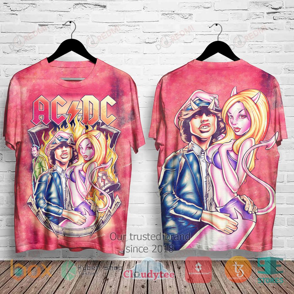 HOT AC DC Angus Devil Girl Album 3D Shirt 2