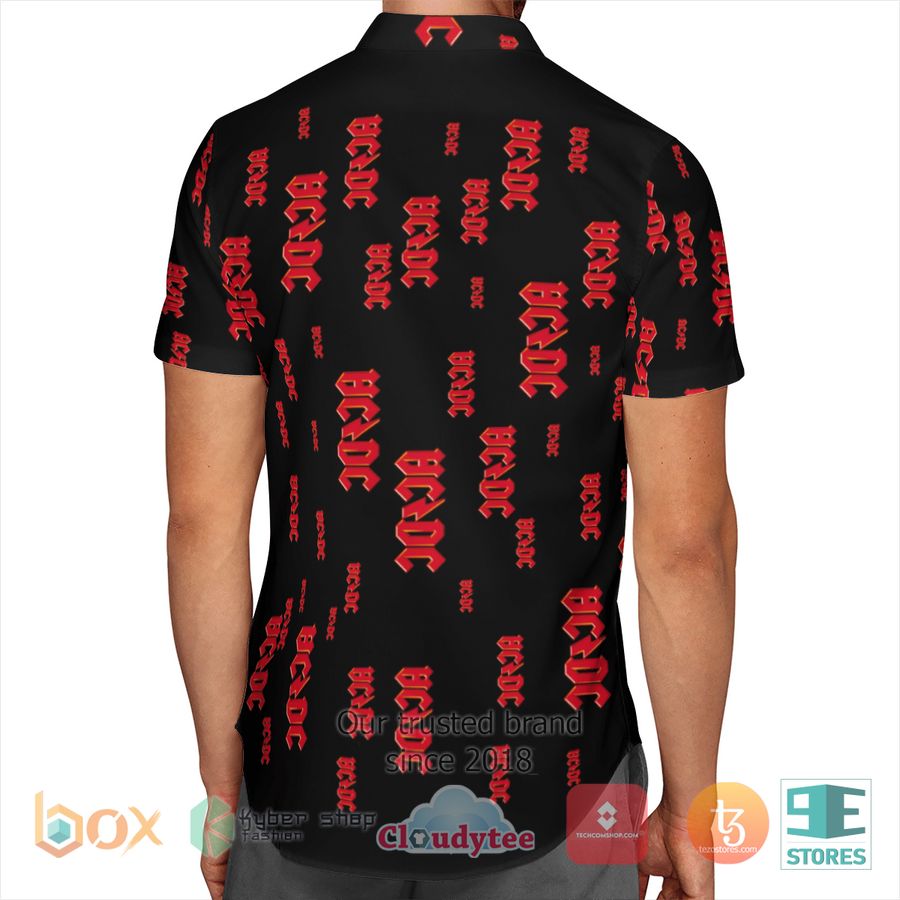 BEST AC DC Band Red Black Hawaii Shirt 14