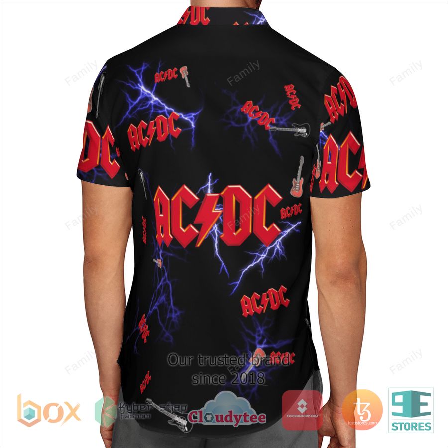 BEST AC DC Lightning Black Hawaii Shirt 3