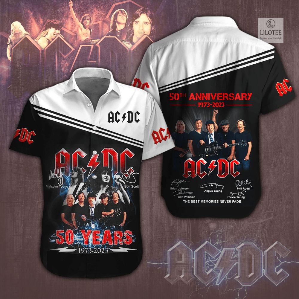 BEST AC DC Rock Music Band Hawaiian Shirt