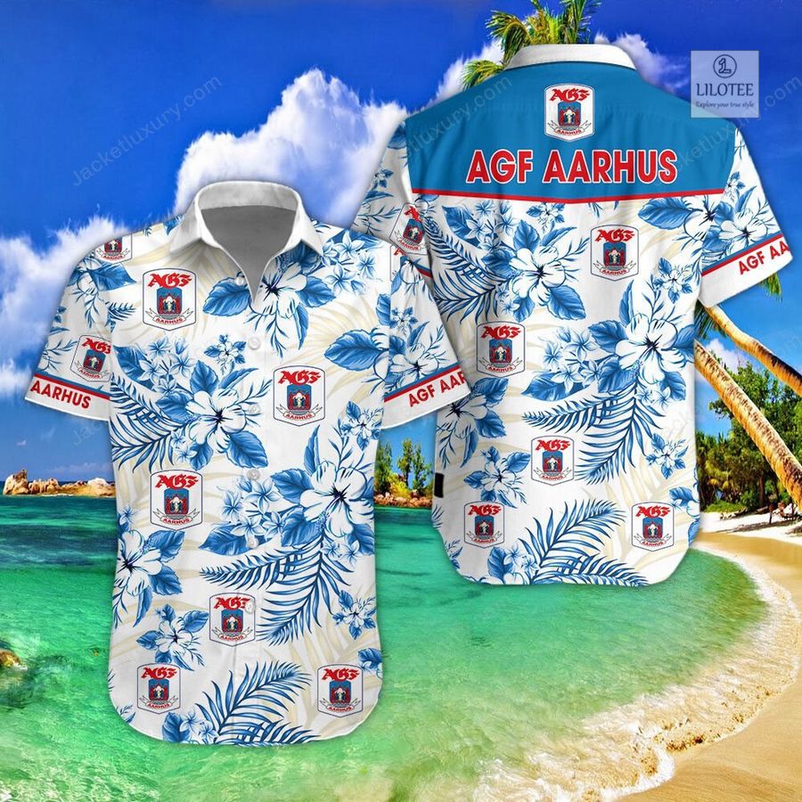 BEST AGF Fodbold Aarhus Hawaiian Shirt, Shorts 5
