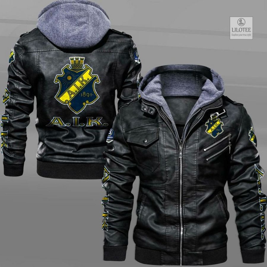 BEST AIK Fotboll Leather Jacket 5