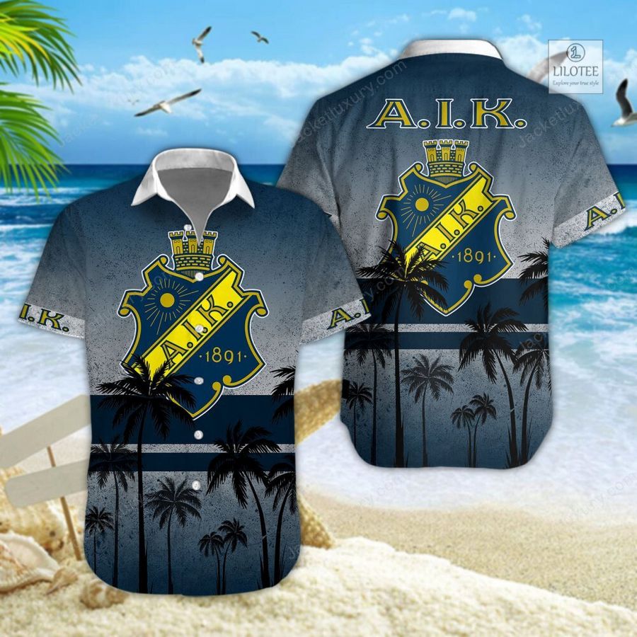 BEST AIK Fotboll Navy Hawaiian shirt, short 4