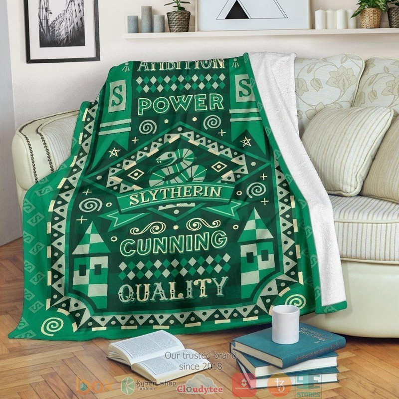 HOT Ambition Power Cunning Quality Slytherin Blanket 8
