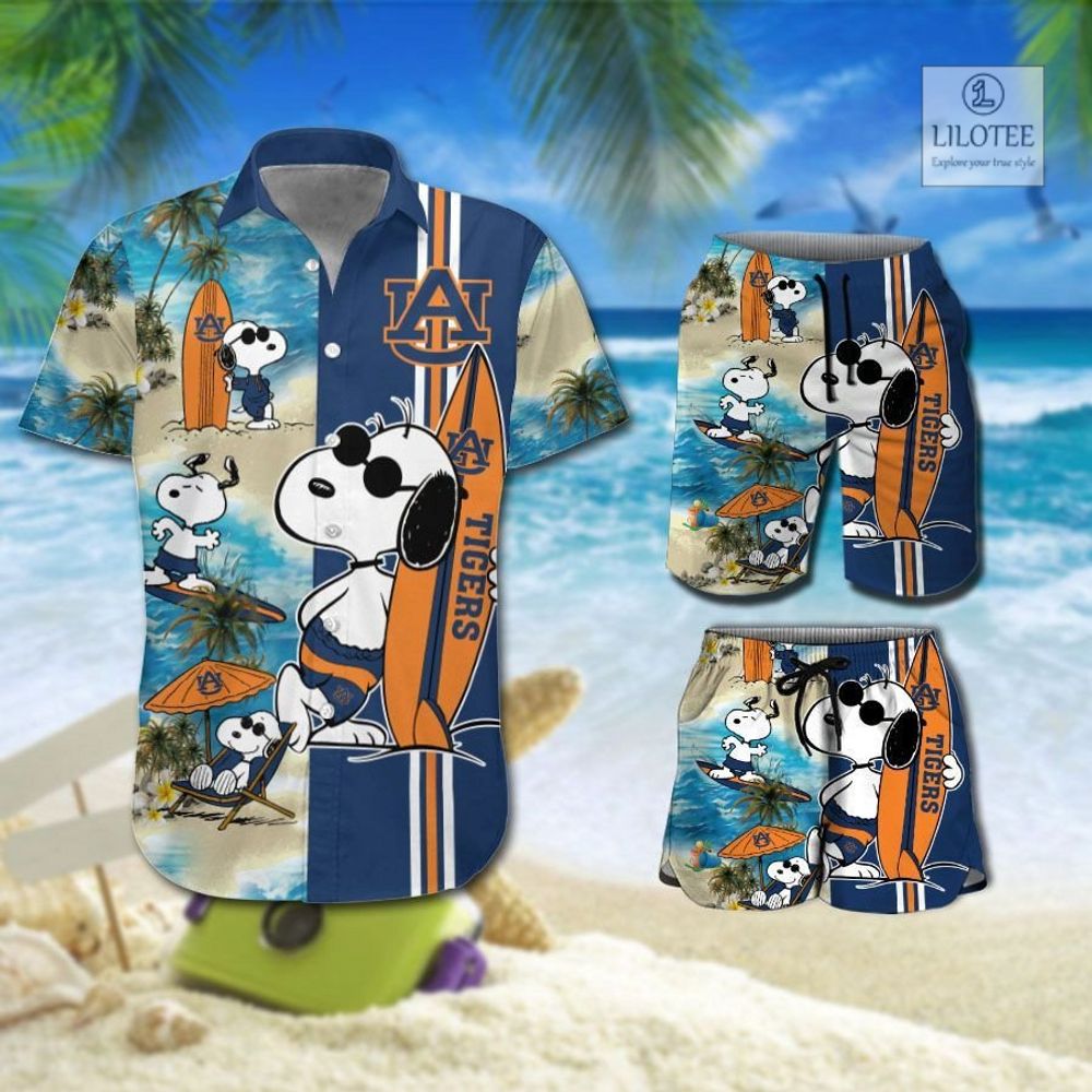 BEST Auburn Tigers Snoopy Hawaiian Shirt, Shorts 8