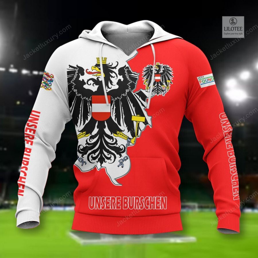 Austria Unsere Burschen national football team 3D Hoodie, Shirt 2