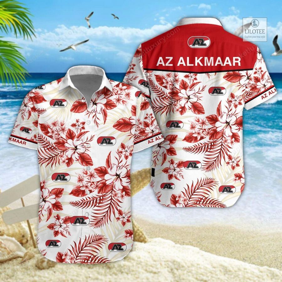 BEST AZ Alkmaar Red Hawaiian Shirt, Short 5