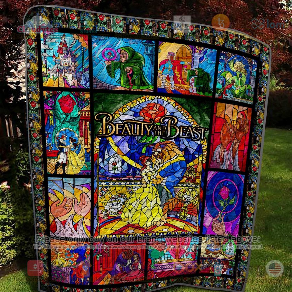 NEW Beauty and the Beast mirror art Quilt 4
