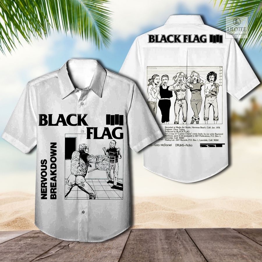 BEST Black Flag nervous Hawaiian Shirt 3