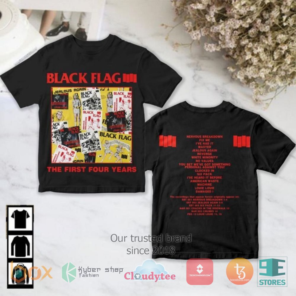 HOT Black Flag The First Four Years T-Shirt 2