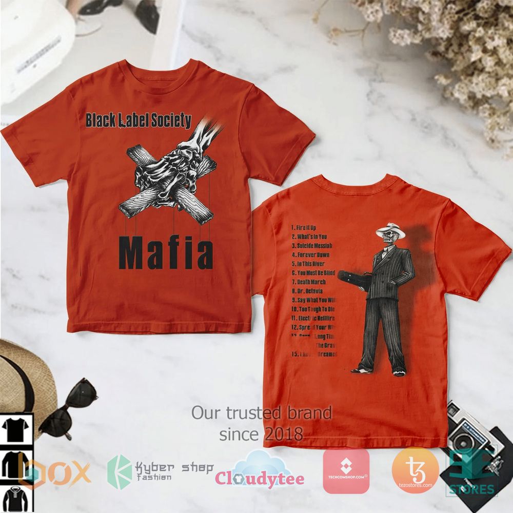 HOT Black Label Society Mafia 3D over printed Shirt 2