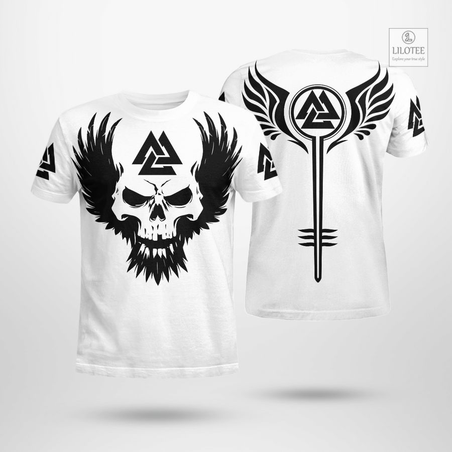 BEST Black Skull With Wings Viking T-Shirt 7