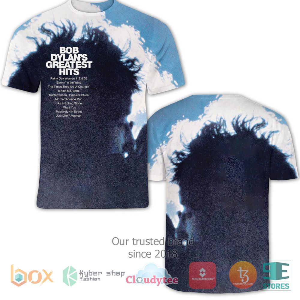 HOT Bob Dylan Greatest Hits 3D T-Shirt 3