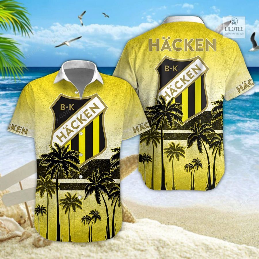 BEST Boldklubben Hacken Yellow Hawaiian shirt, short 4