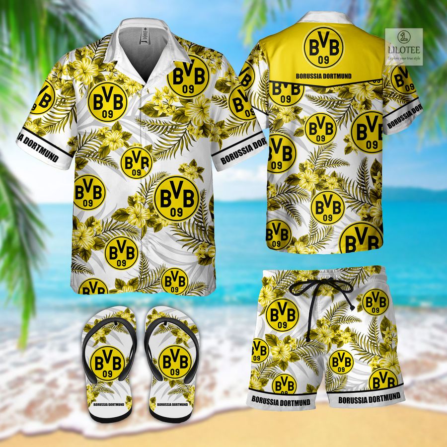 BEST Borussia Dortmund Hawaiian Set, Flip Flop 3