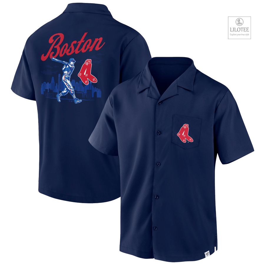 BEST Boston Red Sox Fanatics Branded Proven Winner Camp Navy Hawaiian Shirt 6