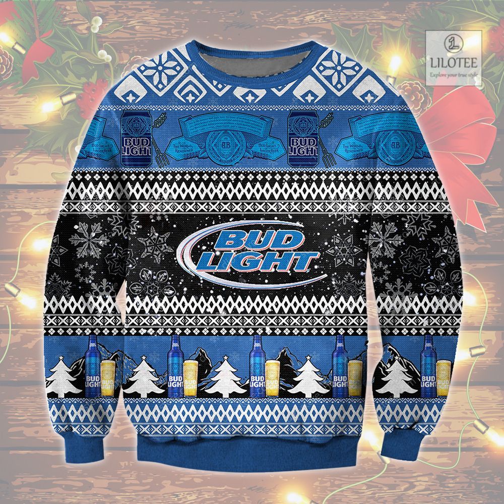 BEST Bud Light Black Blue 3D sweater, sweatshirt 3