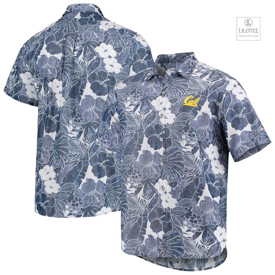 BEST Cal Bears Tommy Bahama Coconut Point Playa Flora IslandZone Navy Hawaiian Shirt 7