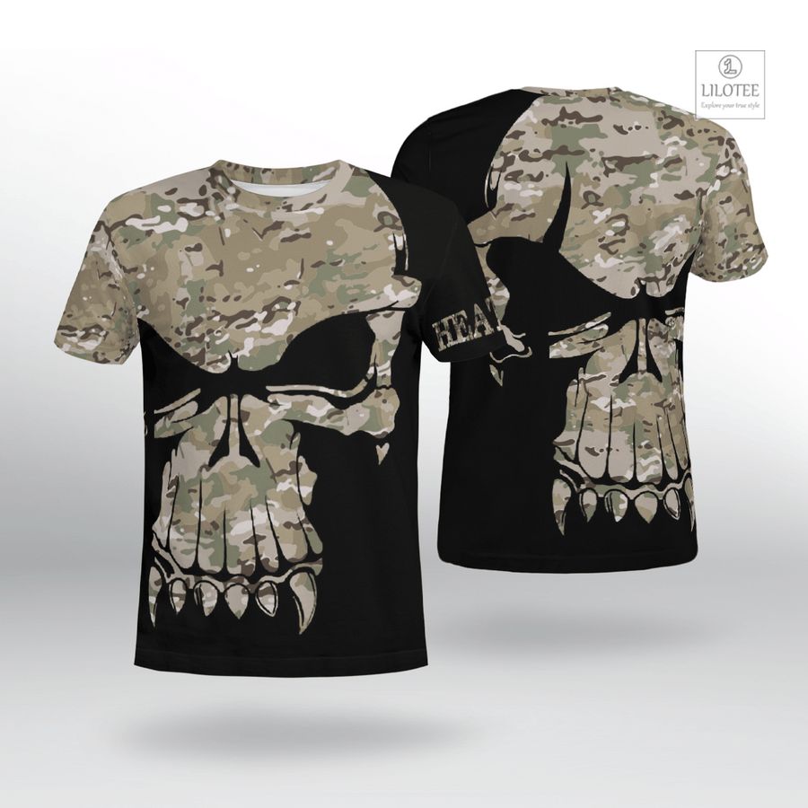 BEST Camo Skull Valknut Heathen Viking T-Shirt 6