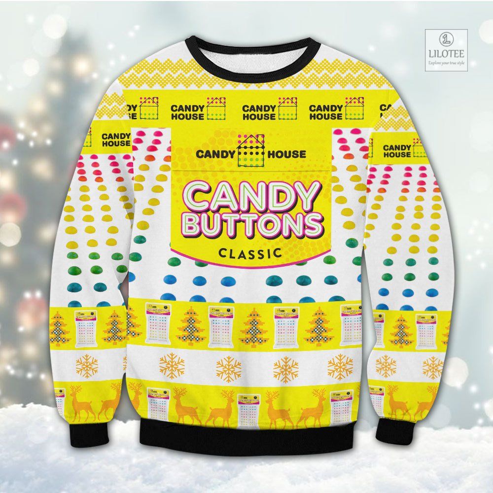 BEST Candy Buttons Classic Christmas Sweater and Sweatshirt 3