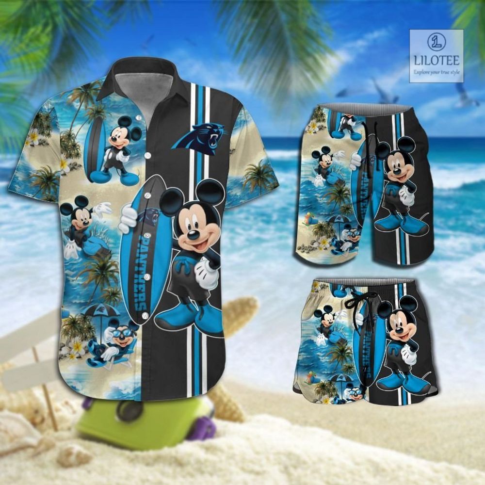 BEST Carolina Panthers Mickey Mouse Hawaiian Shirt, Shorts 9