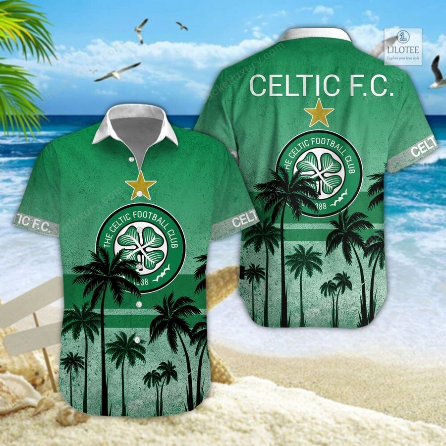 BEST Celtic Football Club Green Hawaiian Shirt, Shorts 4