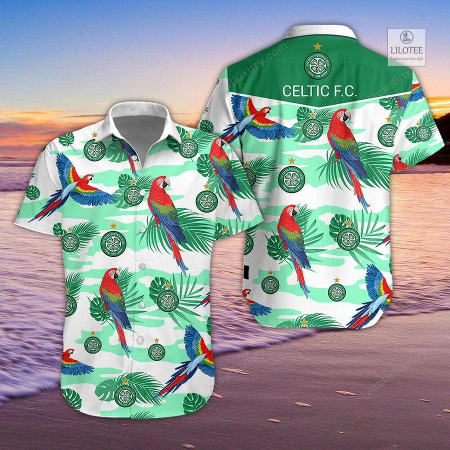 BEST Celtic Football Club Parrot Hawaiian Shirt, Shorts 4