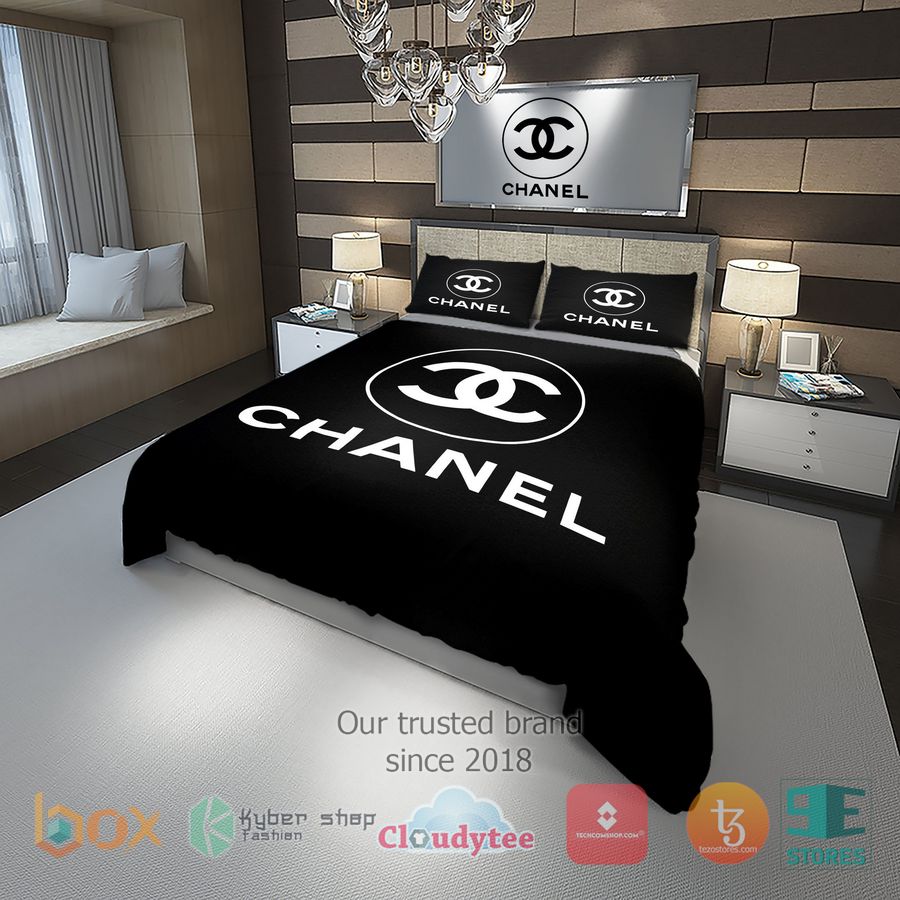 BEST Chanel Black Cover Bedding Set 2