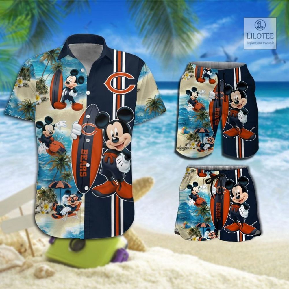 BEST Chicago Bears Mickey Mouse Hawaiian Shirt, Shorts 8