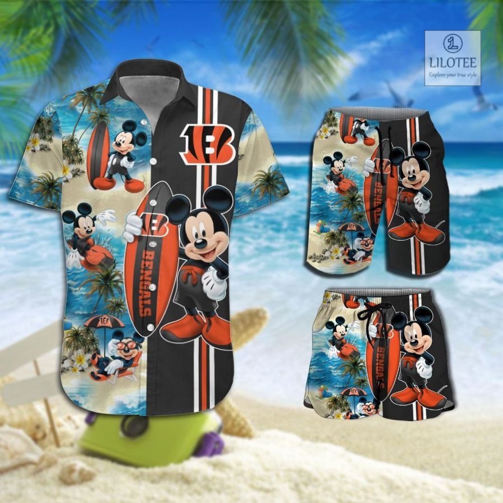 BEST Cincinnati Bengals Mickey Mouse Hawaiian Shirt, Shorts 8